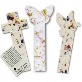 Logo Branded Butterfly Topped Bookmark Embedded w/Wildflower Seed
