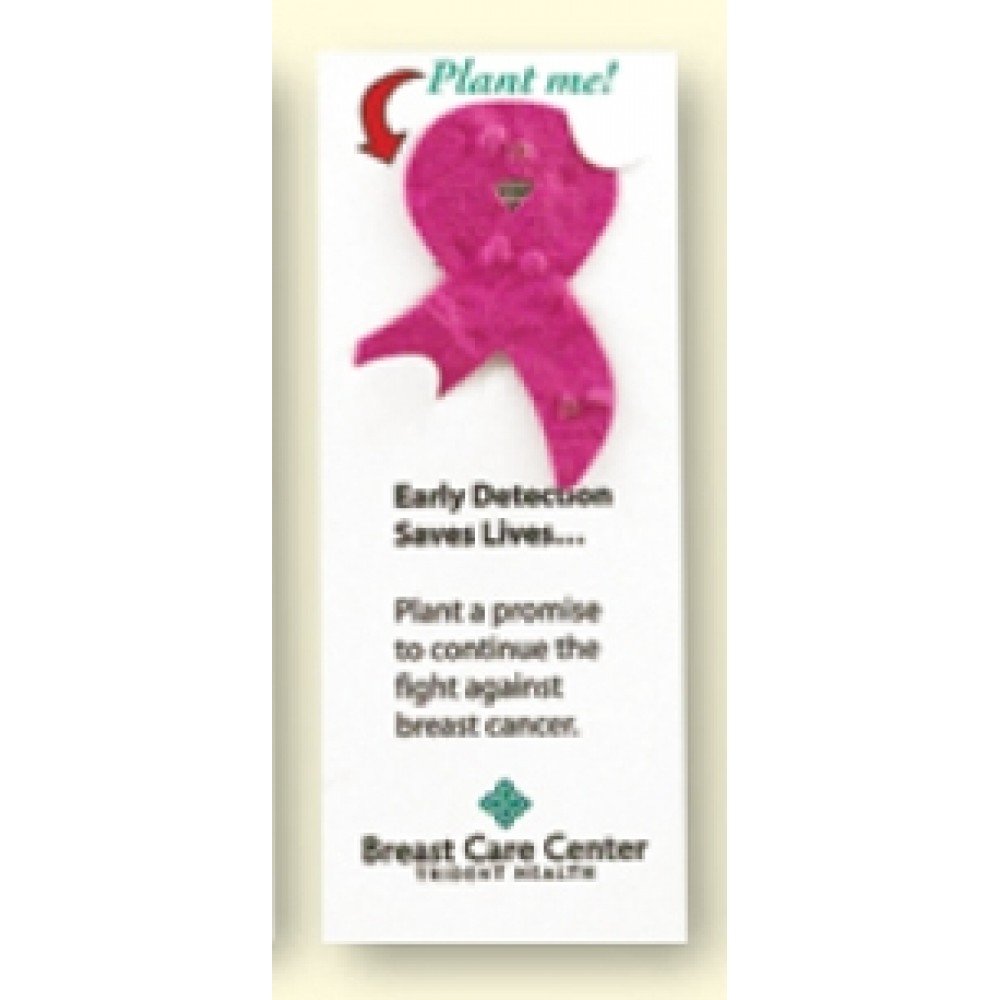 Custom Ribbon Floral Seed Paper Pop-Out Flower Bookmark Custom Ribbon Floral Seed Paper Pop-Out Flower Bookmark