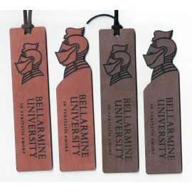 1.5" x 5.75" - Leatherette Bookmarks with Logo