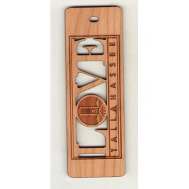 1.5" x 6" - Hardwood Bookmark - Customized Hardwood Shapes with Logo