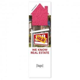 Customized Seed Paper Real Estate Shape Bookmark - Design F