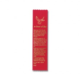 2"x8" Stock Prayer Ribbon "At Start of Day" Bookmark with Logo