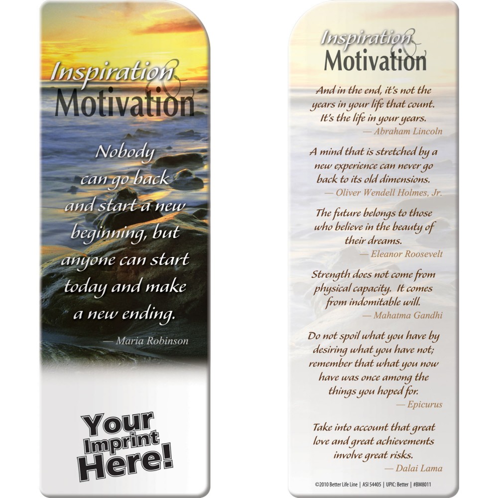 Logo Printed Bookmark - Inspiration and Motivation Logo Printed Bookmark - Inspiration and Motivation