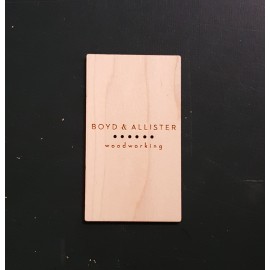 Branded 2" x 3.5" - Engraved Baltic Birch Business Cards - USA-Made