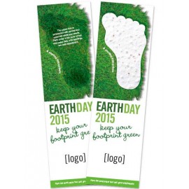 Customized Seed Paper Earth Day Shape Bookmark - Design N