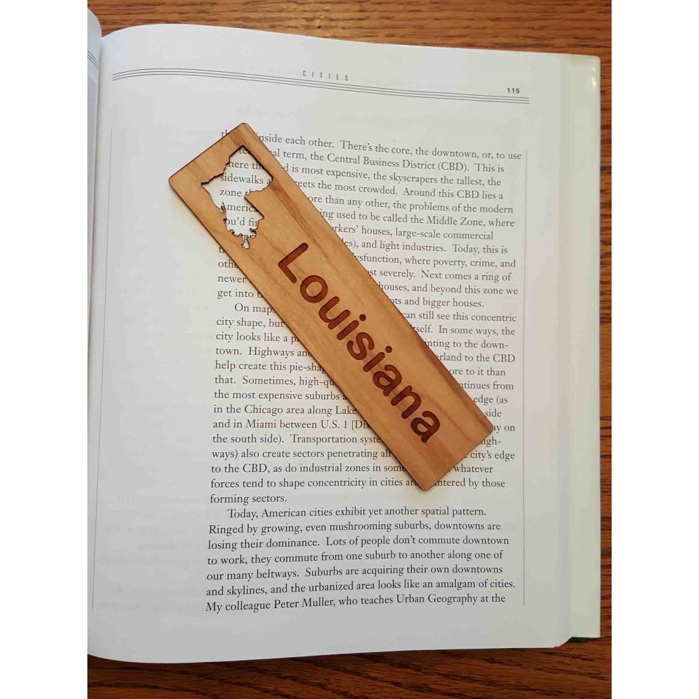 1.5" x 6" - Louisiana Hardwood Bookmarks with Logo