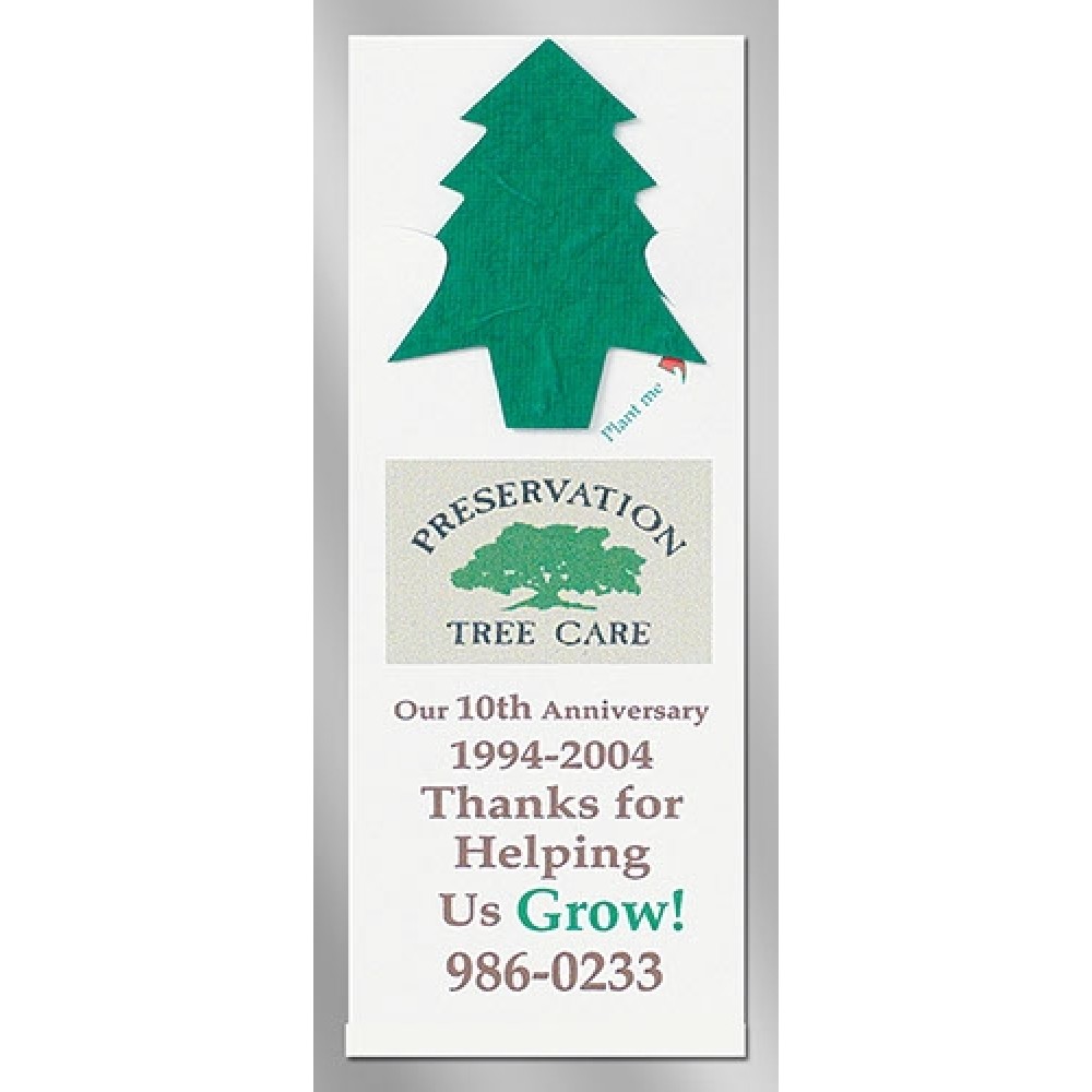 Custom Tree Floral Seed Paper Pop-Out Bookmark