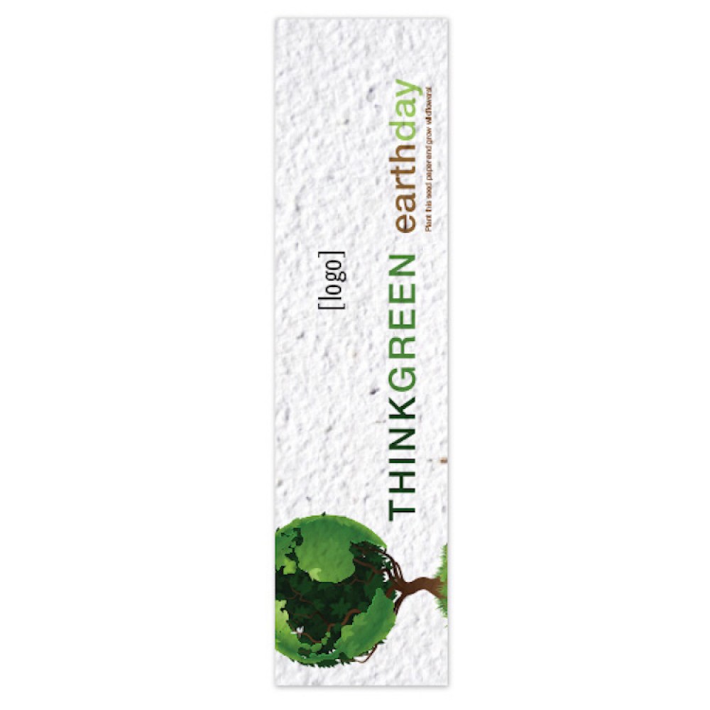 Customized Earth Day Seed Paper Bookmark