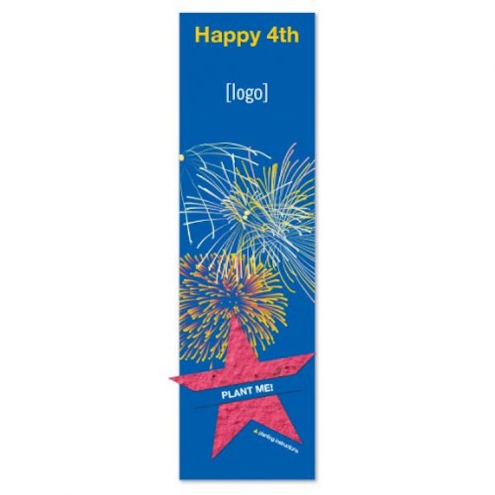 Promotional Seed Paper Patriotic Shape Bookmark