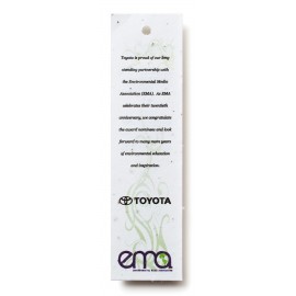 Seed Paper Bookmark, Small with Logo  Seed Paper Bookmark, Small with Logo