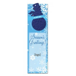 Logo Branded Seed Paper Holiday Shape Bookmark - Design D
