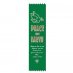 Custom 2"x8" Stock Prayer Ribbon "Peace On Earth" Bookmark