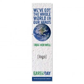 Logo Branded Earth Day Seed Paper Bookmark - Design C