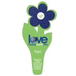 Promotional Seed Paper Flower Bookmark - Earth Day