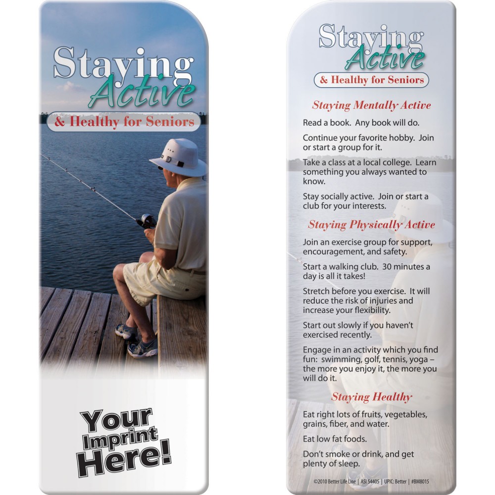 Logo Printed Bookmark - Staying Active and Healthy for Seniors Logo Printed Bookmark - Staying Active and Healthy for Seniors