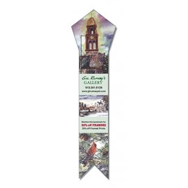 UV-Coated (1S) Bookmark - 2.25x8.5 Pentagon Shape -Extra-Thick - 14 pt. with Logo