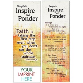 Thoughts to Inspire and Ponder Bookmark with Logo