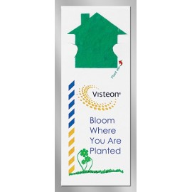 Personalized House Floral Seed Paper Pop-Out Bookmark  Personalized House Floral Seed Paper Pop-Out Bookmark