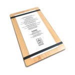 Branded 9" x 15" Solid Alder Menu Board with 2 Bands - 1/2" thick