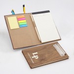 Logo Printed ZH-143 Wood-Grain Clipboard With Note Pads