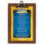 Metal Clip Board with Single Panel Menu Cover (5 1/2"x8 1/2" Insert) with Logo