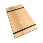 Branded 9" x 13" Alder Menu Board with 2 Bands - 1/4" thick