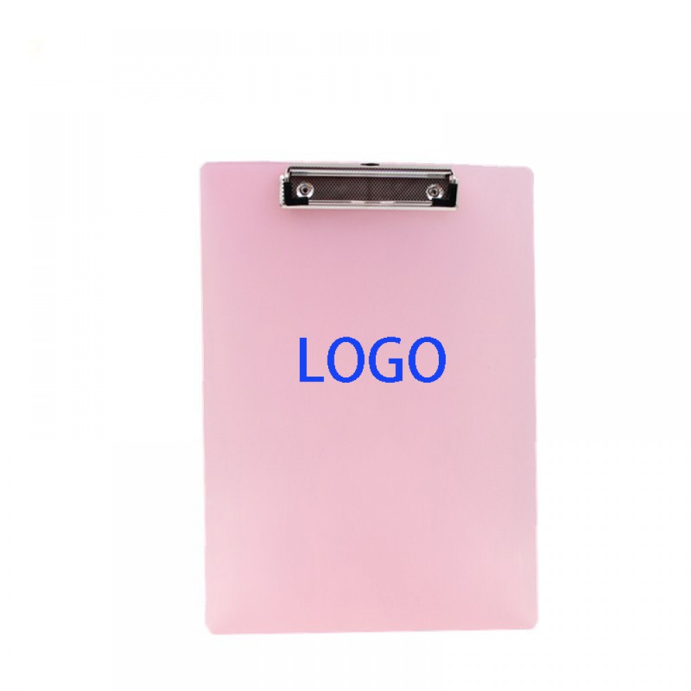 Logo Printed A4 Plastic Document Clipboard