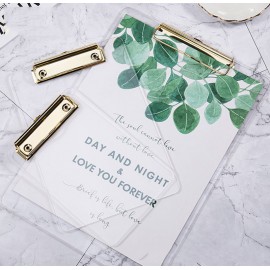 Logo Branded A6 Acrylic Clear Clip Boards