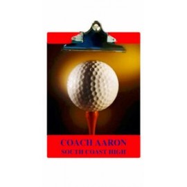 Acrylic ClipBoard with Write-On Wipe-Off Back (9" x 12") with Logo