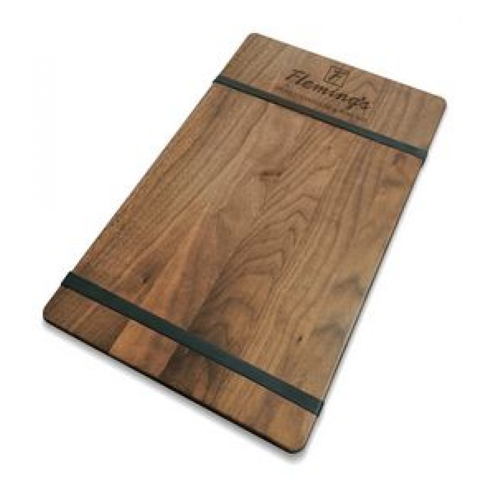 Custom Imprinted 9" x 15" Walnut Menu Board with Rubber Bands - 1/4" Thick Custom Imprinted 9" x 15" Walnut Menu Board with Rubber Bands - 1/4" Thick