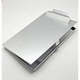 Durable Side Opening Aluminum Clipboard w/ Storage with Logo