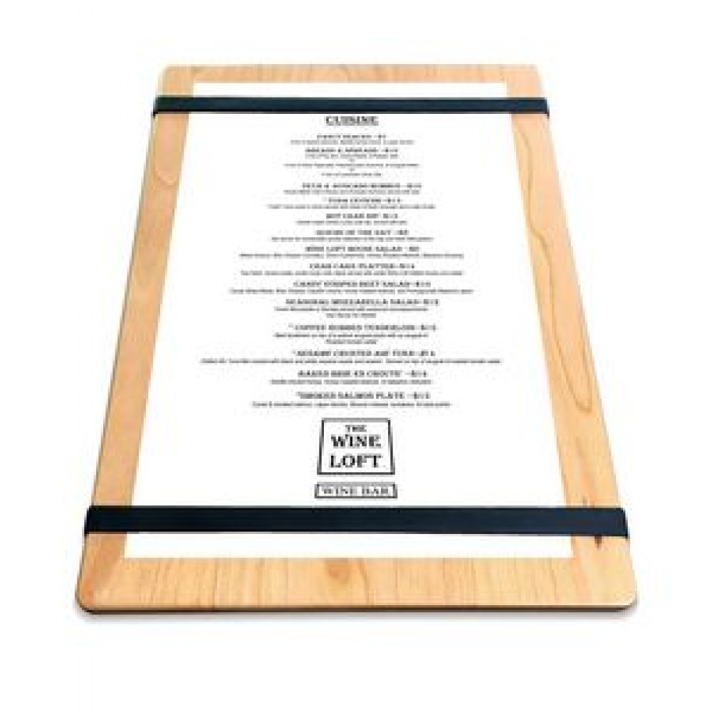Promotional 9" x 13" Solid Alder Menu Board with 2 Bands - 1/2" thick Promotional 9" x 13" Solid Alder Menu Board with 2 Bands - 1/2" thick