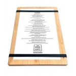 Promotional 9" x 13" Solid Alder Menu Board with 2 Bands - 1/2" thick