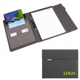 PU Business Portfolio with A4 Clipboard with Logo  PU Business Portfolio with A4 Clipboard with Logo