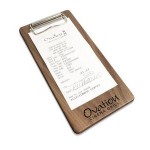 Personalized 4" x 8" Solid Walnut Check Presenter with Clip - 1/2" thick