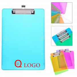 Ps Plastic Clear Clipboards W/ Back Scale with Logo  Ps Plastic Clear Clipboards W/ Back Scale with Logo