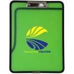 Deluxe Clipboard with Fabric Trim and Back Pocket with Logo