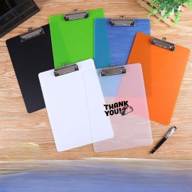 Customized Plastic Clipboard With Profile Clip