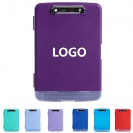 Side-Opening High Capacity Folder Storage Clipboards with Logo