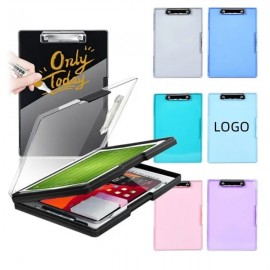 Clearview Clipboard with 2 Storage with Logo  Clearview Clipboard with 2 Storage with Logo