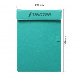 9'' X 12.6'' PU Magnetic Clipboard w/Pen Holder with Logo