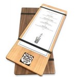 Personalized 5" x 12" Alder Menu Boards with Rubber Bands - 1/4" thick