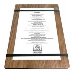 Personalized 9" x 13" Solid Walnut Menu Board with 2 Bands -1/2" thick