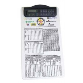 Legal Size Clipboard w/ Dual Power Calculator/ Clock Clip with Logo