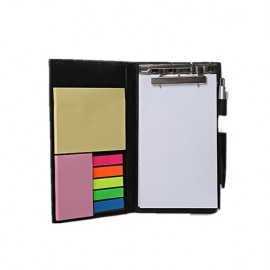 Memo Note Book with Sticky Notes and Clip Holder with Logo