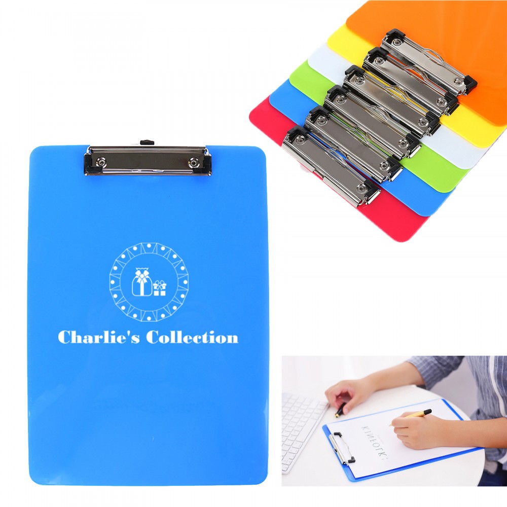 Promotional Plastic Clipboards with Low Profile Clip Promotional Plastic Clipboards with Low Profile Clip