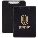 Custom Black & Gold Leatherette - 9x12.5 Inch Clip Board