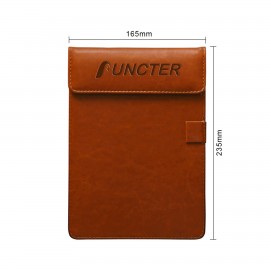 6.5'' X 9.25'' A5 PU Magnetic Clipboard w/Pen Holder with Logo