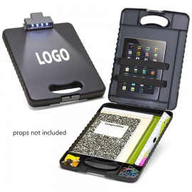 Deluxe Tablet Clipboard Case with LED Light with Logo  Deluxe Tablet Clipboard Case with LED Light with Logo