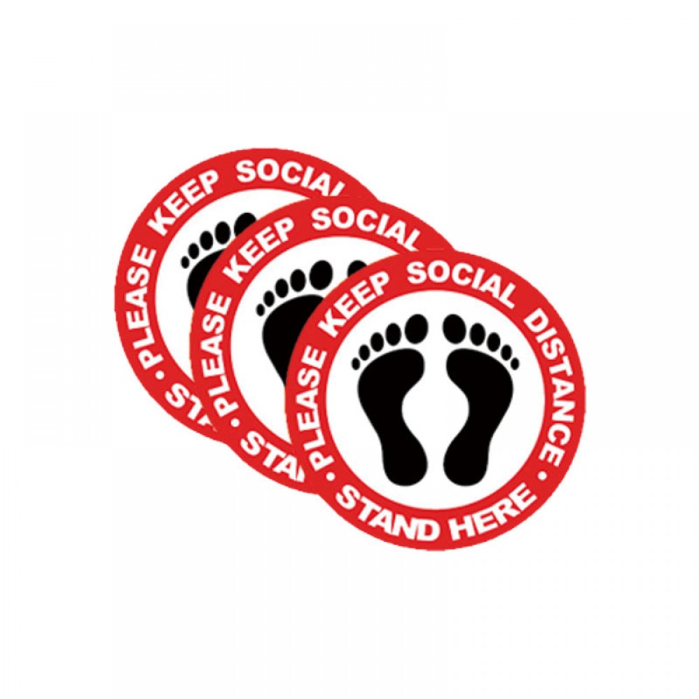 Custom Imprinted PPE Floor Decal, 6 Ft Apart Social Distance Sticker Custom Imprinted PPE Floor Decal, 6 Ft Apart Social Distance Sticker